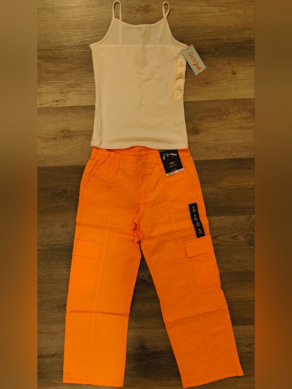 Cat & Jack Bright Orange Cargo Joggers for Kids